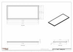 24x57 ceiling vent cover, dimensions drawing