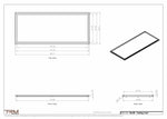 24x58 ceiling vent cover, dimensions drawing
