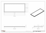 24x60 ceiling vent cover, dimensions drawing