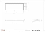 24x68 ceiling vent cover, dimensions drawing