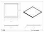 30x30 ceiling vent cover, dimensions drawing