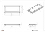 7x17 ceiling vent cover, dimensions drawing