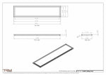 13x58 ceiling vent cover, dimensions drawing