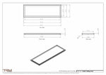 15x46 ceiling vent cover, dimensions drawing