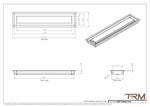 4x20 ceiling vent cover, dimensions drawing