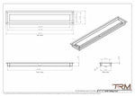 4x24 ceiling vent cover, dimensions drawing