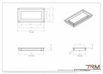 6x12 ceiling vent cover, dimensions drawing