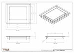 8x10 ceiling vent cover, dimensions drawing