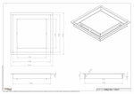 9.5x9.5 - Modern-Ceiling-Vent Cover-TRM Metal -  9.5x9.5