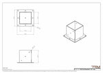 Supports de poteau complets en acier 11G – base pour poteaux de bois 4x4, 6x6 et 8x8