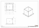Supports de poteau complets en acier 11G – base pour poteaux de bois 4x4, 6x6 et 8x8