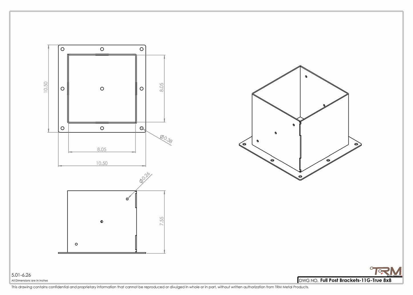 Supports de poteau complets en acier 11G – base pour poteaux de bois 4x4, 6x6 et 8x8