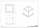 Supports de poteau complets en acier 11G – base pour poteaux de bois 4x4, 6x6 et 8x8