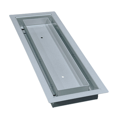 4x12 Modern Steel Floor Vent Cover - Flush Fit Drop-in Grille