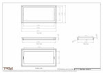 10.5x21.5 - Wall Vent - Modern Vent Cover -  Return Air Vent - TRM Metal  21.5x10.5