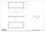 10.5x28 - Wall Vent - Modern Vent Cover -  Return Air Vent - TRM Metal  28x10.5