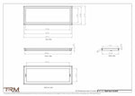 10.5x29 - Wall Vent - Modern Vent Cover -  Return Air Vent - TRM Metal  29x10.5