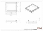 10x12 - Wall Vent - Modern Vent Cover -  Return Air Vent - TRM Metal  12x10