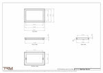 10x15.5 - Wall Vent - Modern Vent Cover -  Return Air Vent - TRM Metal  15.5x10