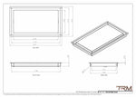 10x18 - Wall Vent - Modern Vent Cover -  Return Air Vent - TRM Metal  18x10