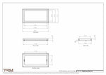 10x19.5 - Wall Vent - Modern Vent Cover -  Return Air Vent - TRM Metal  19.5x10