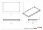 10x19 - Wall Vent - Modern Vent Cover -  Return Air Vent - TRM Metal  19x10