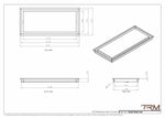 10x23 - Wall Vent - Modern Vent Cover -  Return Air Vent - TRM Metal  23x10