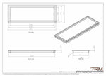 10x29 - Wall Vent - Modern Vent Cover -  Return Air Vent - TRM Metal  29x10