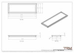 10x31 - Wall Vent - Modern Vent Cover -  Return Air Vent - TRM Metal  31x10
