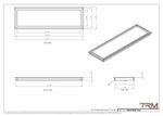 10x34 - Wall Vent - Modern Vent Cover -  Return Air Vent - TRM Metal  34x10