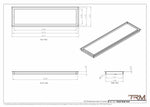 10x36 - Wall Vent - Modern Vent Cover -  Return Air Vent - TRM Metal  36x10