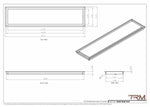 10x43 - Wall Vent - Modern Vent Cover -  Return Air Vent - TRM Metal  43x10