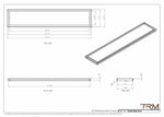10x50 - Wall Vent - Modern Vent Cover -  Return Air Vent - TRM Metal  50x10
