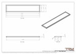 10x51 - Wall Vent - Modern Vent Cover -  Return Air Vent - TRM Metal  51x10