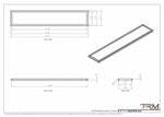 10x54 - Wall Vent - Modern Vent Cover -  Return Air Vent - TRM Metal  54x10