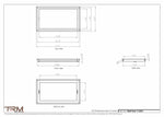 11.5x21 - Wall Vent - Modern Vent Cover -  Return Air Vent - TRM Metal  21x11.5