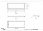 11.5x32.5 - Wall Vent - Modern Vent Cover -  Return Air Vent - TRM Metal  32.5x11.5