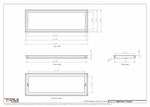 11.5x33.5 - Wall Vent - Modern Vent Cover -  Return Air Vent - TRM Metal  33.5x11.5