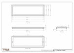 11.5x35.5 - Wall Vent - Modern Vent Cover -  Return Air Vent - TRM Metal  35.5x11.5