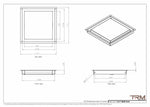 11x11 - Wall Vent - Modern Vent Cover -  Return Air Vent - TRM Metal  11x11