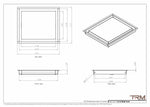 11x13 - Wall Vent - Modern Vent Cover -  Return Air Vent - TRM Metal  13x11