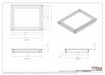 11x14 - Wall Vent - Modern Vent Cover -  Return Air Vent - TRM Metal  14x11