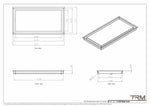 11x22 - Wall Vent - Modern Vent Cover -  Return Air Vent - TRM Metal  22x11