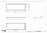 11x33.5 - Wall Vent - Modern Vent Cover -  Return Air Vent - TRM Metal  33.5x11
