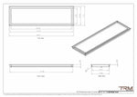 11x38 - Wall Vent - Modern Vent Cover -  Return Air Vent - TRM Metal  38x11