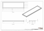 11x40 - Wall Vent - Modern Vent Cover -  Return Air Vent - TRM Metal  40x11