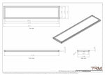 11x52 - Wall Vent - Modern Vent Cover -  Return Air Vent - TRM Metal  52x11