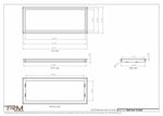12.5x32 - Wall Vent - Modern Vent Cover -  Return Air Vent - TRM Metal  32x12.5