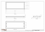 12.5x34 - Wall Vent - Modern Vent Cover -  Return Air Vent - TRM Metal  34x12.5