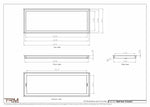 12.5x35.5 - Wall Vent - Modern Vent Cover -  Return Air Vent - TRM Metal  35.5x12.5